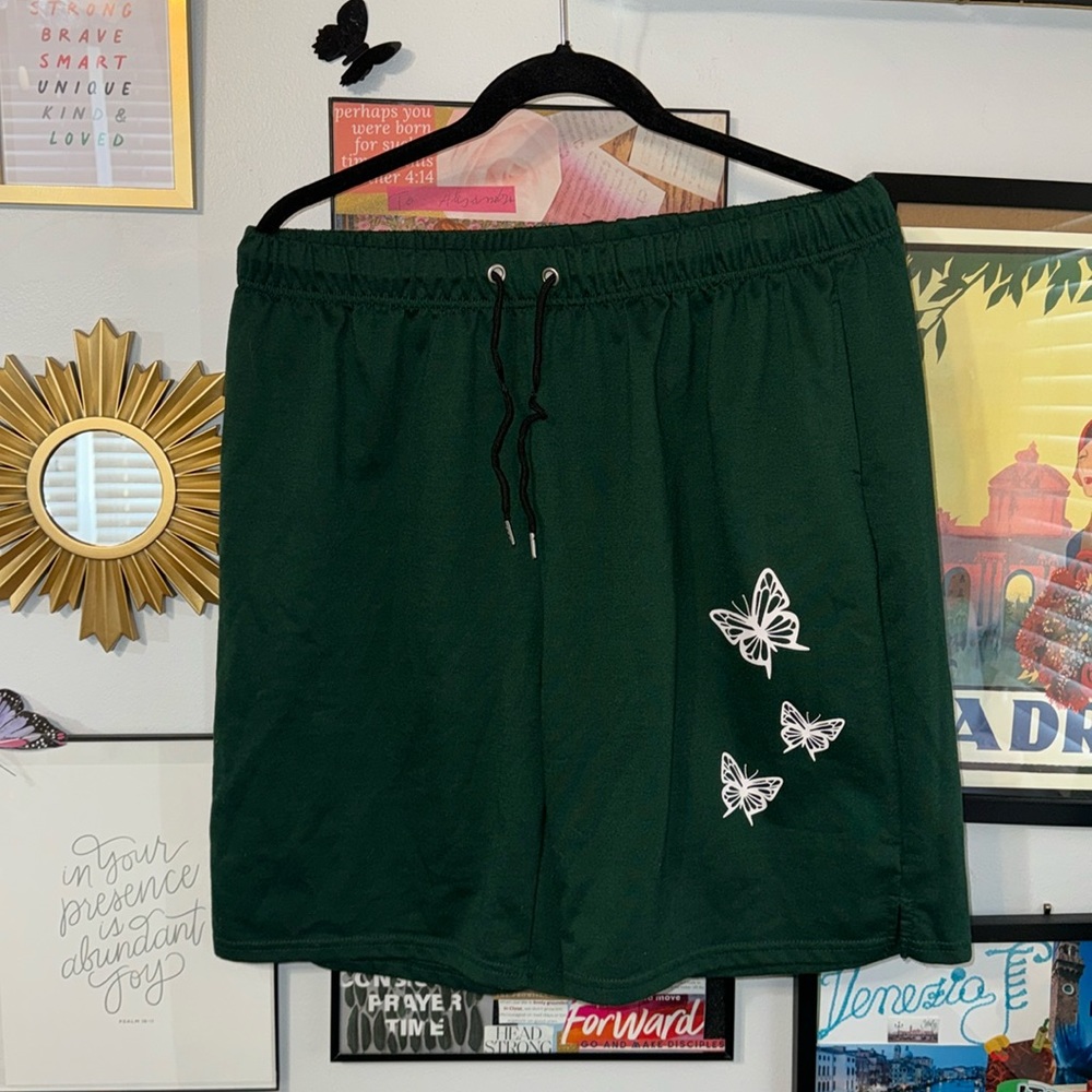 Green Butterfly Shorts